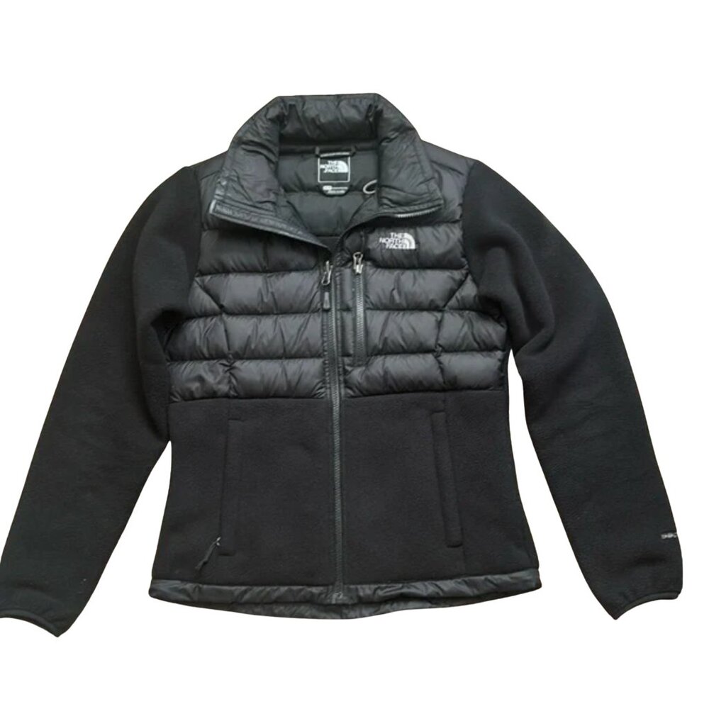 The North Face Denali 550 Down Jacket Black Polartec Full Zip